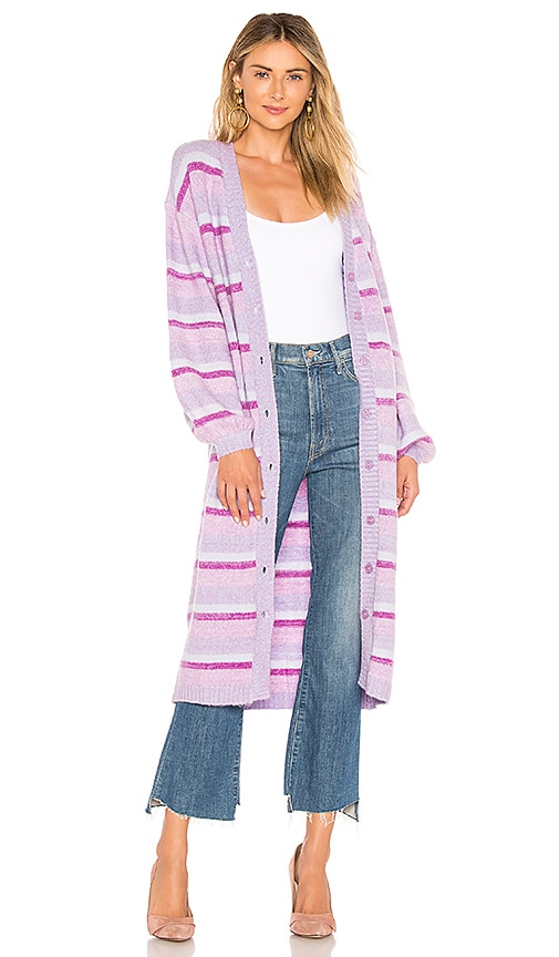 view 1 of 3 Mary Sweater Cardigan in Lilac & Pink