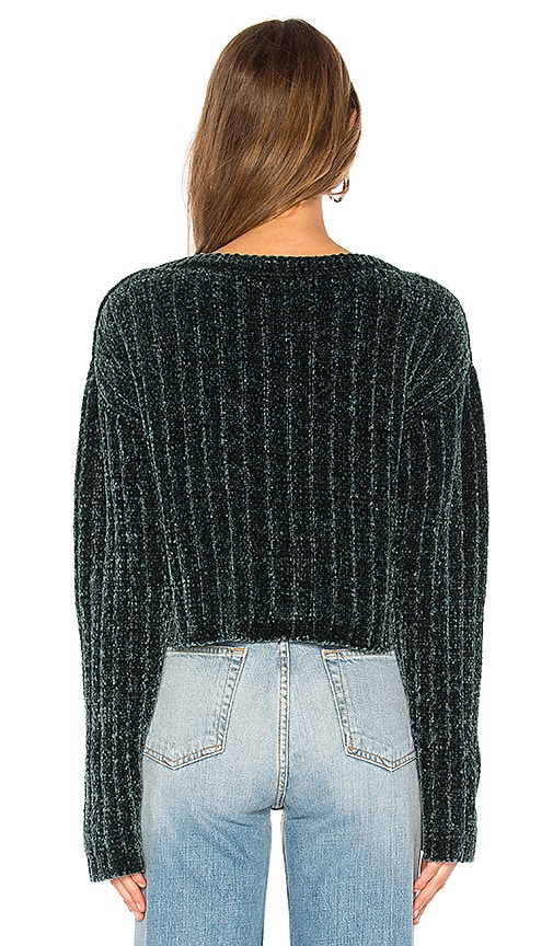 view 3 of 4 Wells Chenille Sweater in Dark Green