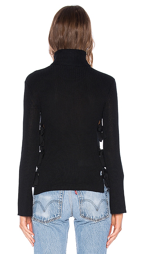 view 3 of 4 Hally Lace Up Sweater in Black