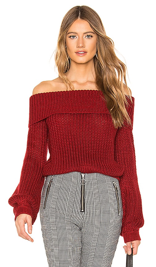 view 1 of 4 Honor Sweater in Dark Red