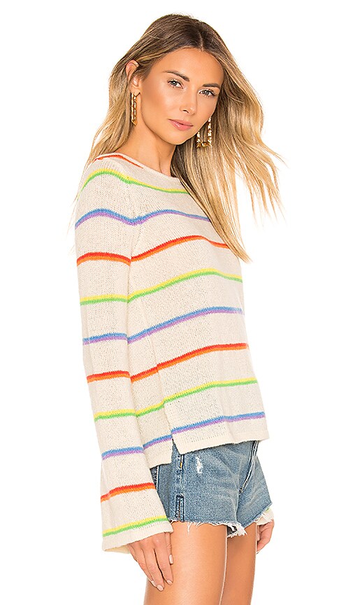 view 2 of 4 Toto Sweater in Ivory Rainbow Stripe
