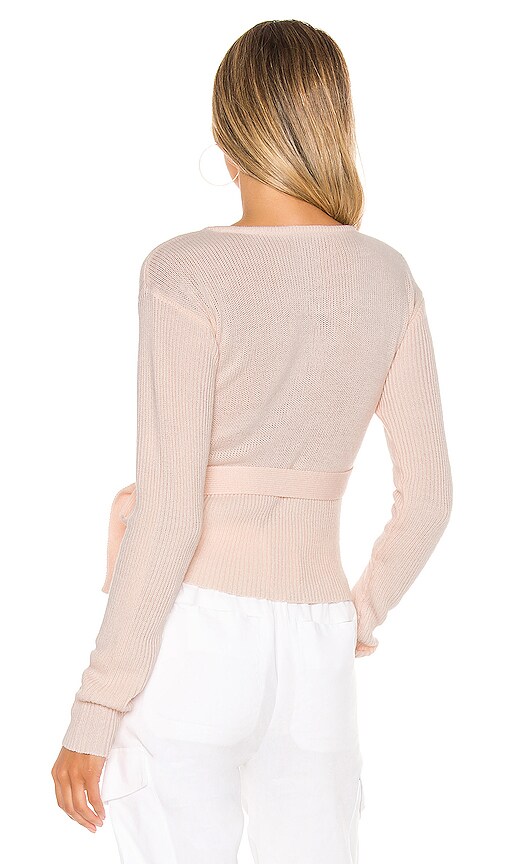 view 3 of 4 Delma Wrap Sweater in Light Pink