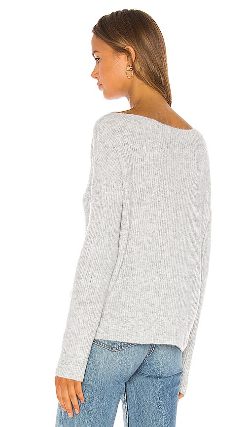 view 4 of 5 Alayah Off Shoulder Sweater in Grey