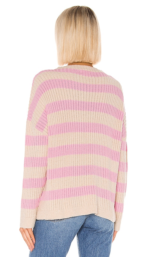 view 3 of 4 Candice Sweater in Tan & Pink Stripe
