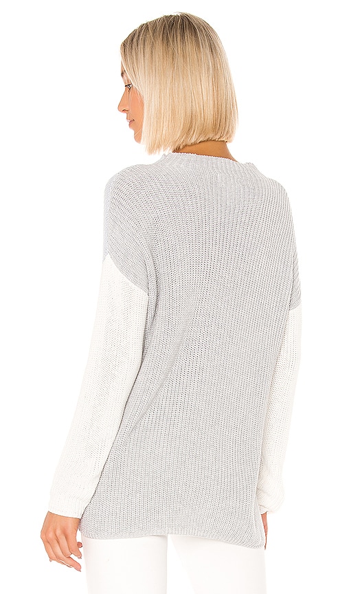 view 3 of 4 Dalton Sweater in Grey & White