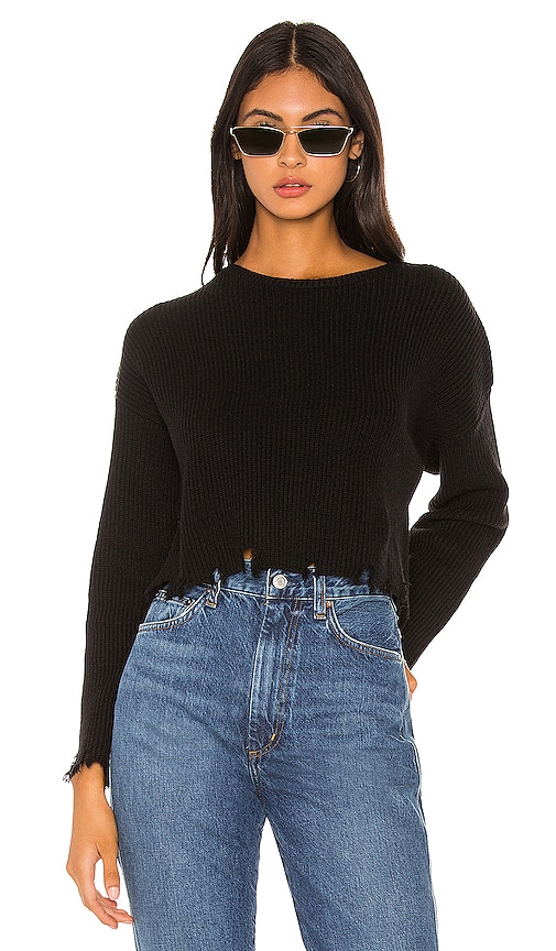 view 1 of 4 Arielle Distressed Sweater in Black