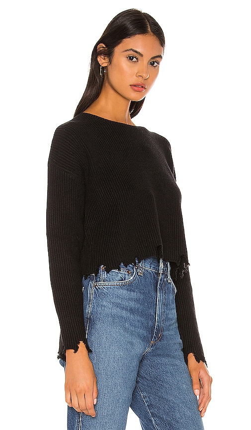 view 2 of 4 Arielle Distressed Sweater in Black