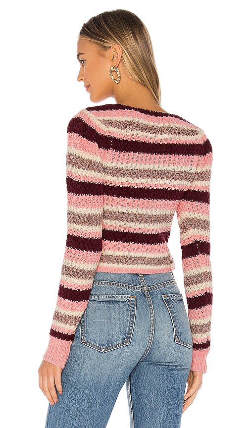 view 3 of 4 Thalia Sweater in Apricot Stripe