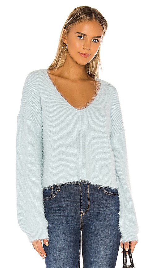 view 1 of 4 Malia V Neck Sweater in Baby Blue