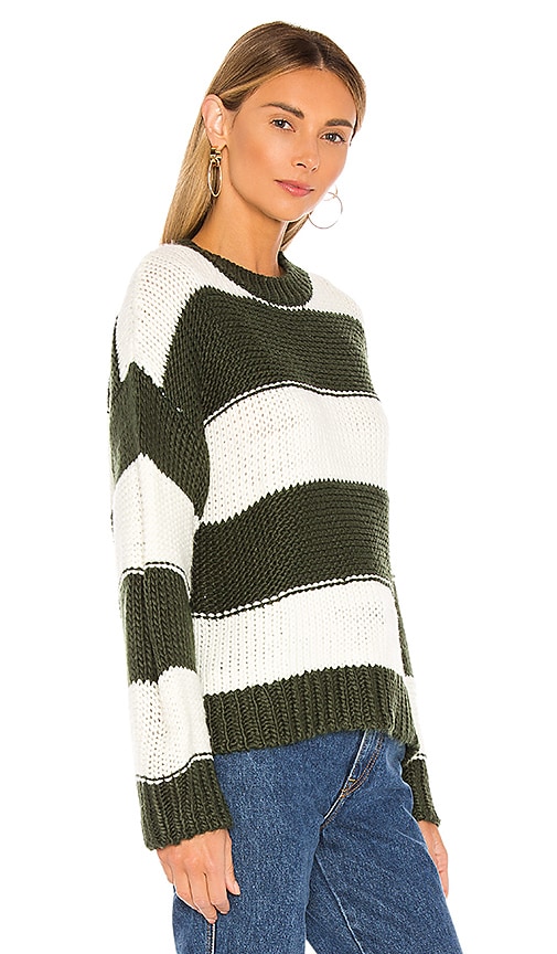 view 2 of 4 Ryan Sweater in Green & Ivory Stripe