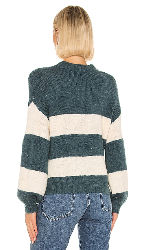 view 3 of 5 Mimi Long Sleeve Sweater in Blue & White