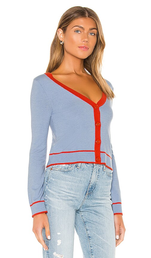 view 2 of 4 Bambi Cardigan in Blue & Red
