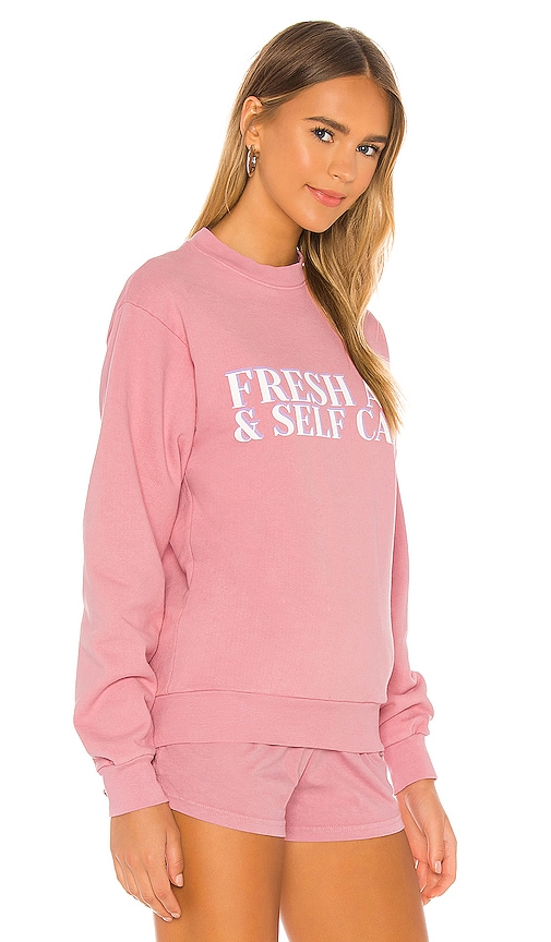 view 2 of 4 Fresh Air Self Care Sweatshirt in Dusty Pink
