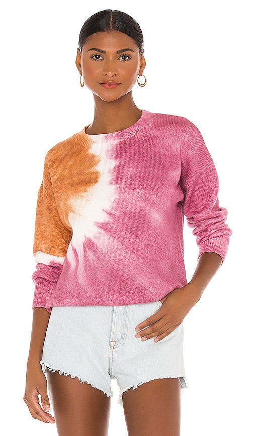 view 1 of 4 Pippa Crew Neck Sweater in Pink Tie Die