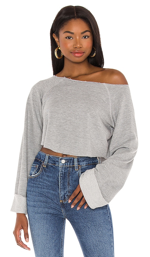 view 2 of 6 Scoop Neck Pullover in Heather Gray