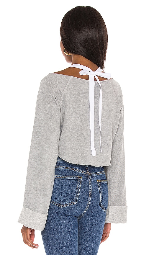 view 4 of 6 Scoop Neck Pullover in Heather Gray