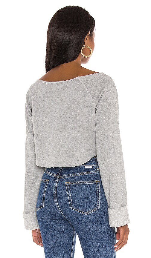 view 5 of 6 Scoop Neck Pullover in Heather Gray