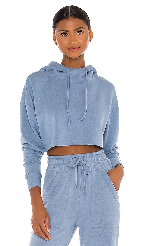 view 1 of 4 Cropped Boxy Hoodie in Blue