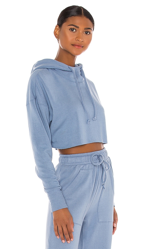 view 2 of 4 Cropped Boxy Hoodie in Blue