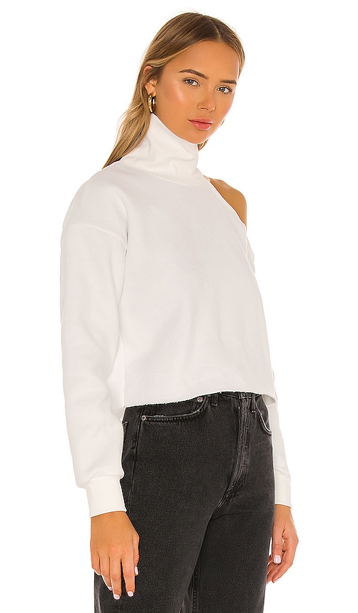 view 2 of 4 Cut Out Turtleneck Sweatshirt in White