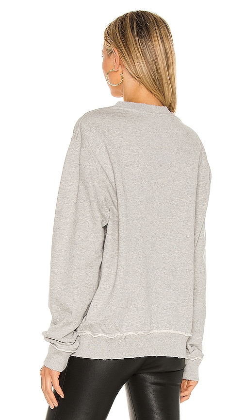 view 3 of 4 Distressed Sweatshirt in Melange Gray