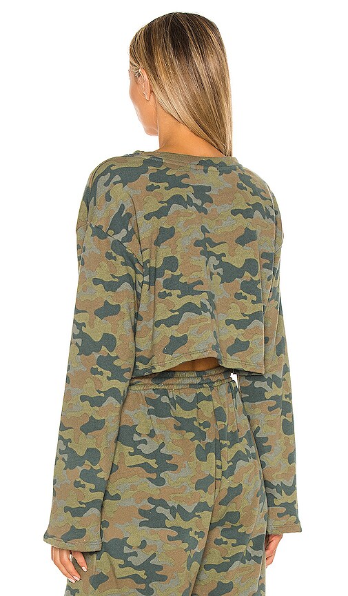 view 3 of 4 Cropped Oversized Tee in Camo