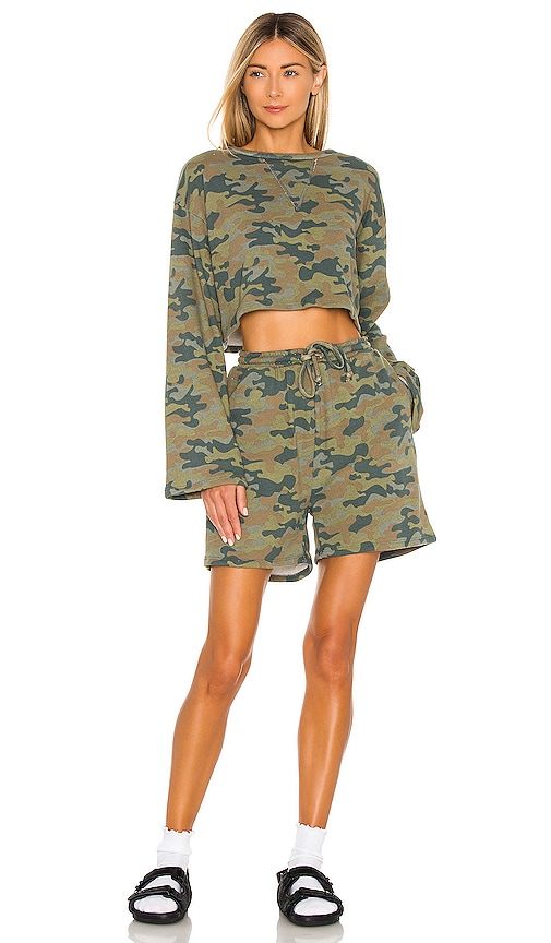 view 4 of 4 Cropped Oversized Tee in Camo