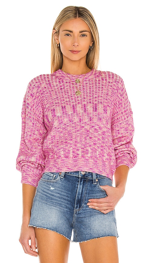 view 1 of 4 Adore You Knit Pullover in Bright Marled Pink