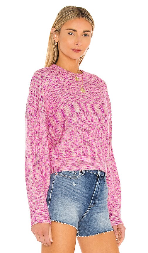 view 2 of 4 Adore You Knit Pullover in Bright Marled Pink