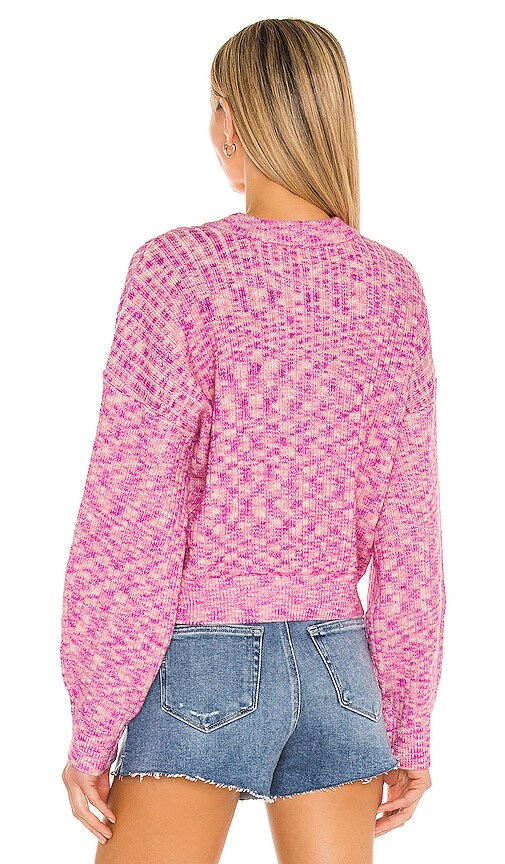 view 3 of 4 Adore You Knit Pullover in Bright Marled Pink