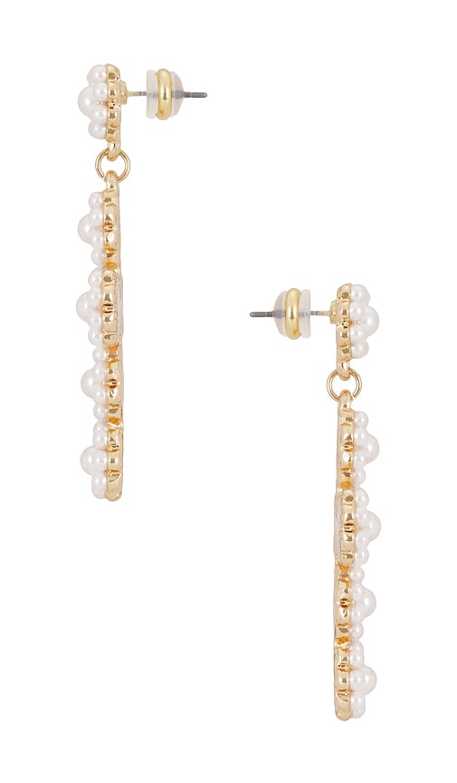 Shop Lovers & Friends Candace Cross Earrings In Ivory