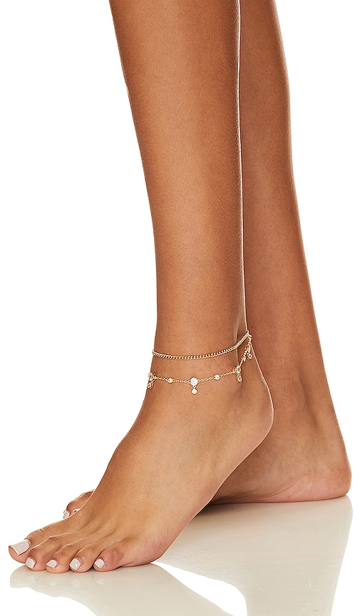 Lovers and Friends Cecelia Anklet in Gold