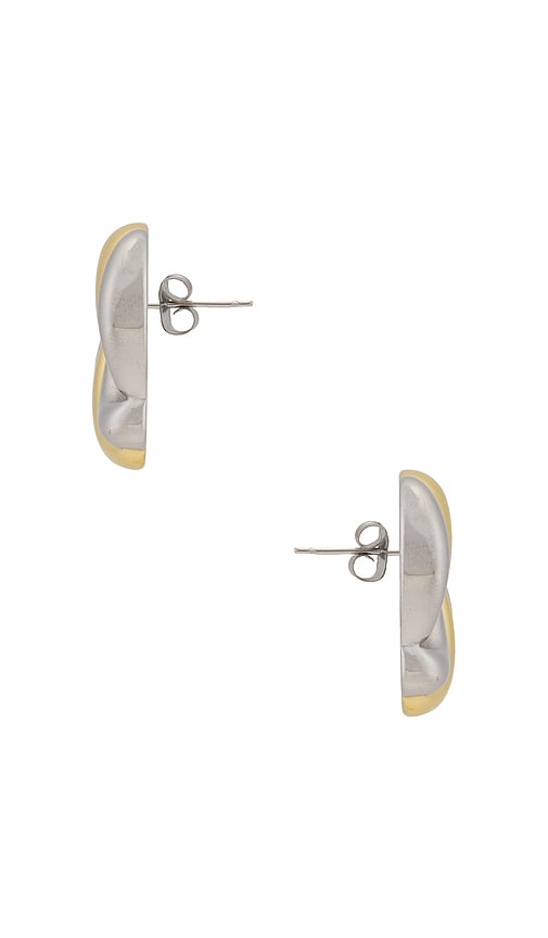 view 2 of 2 x Emma Rose Amy Earrings in Silver And Gold