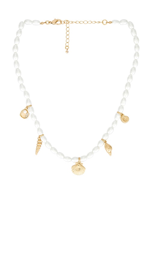 Marina Necklace in Metallic Gold.
