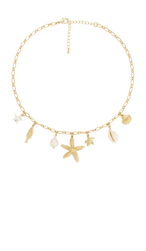 Bonnie Necklace in Metallic Gold.