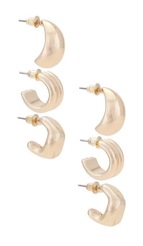 view 2 of 3 Maya Earring Set in Gold