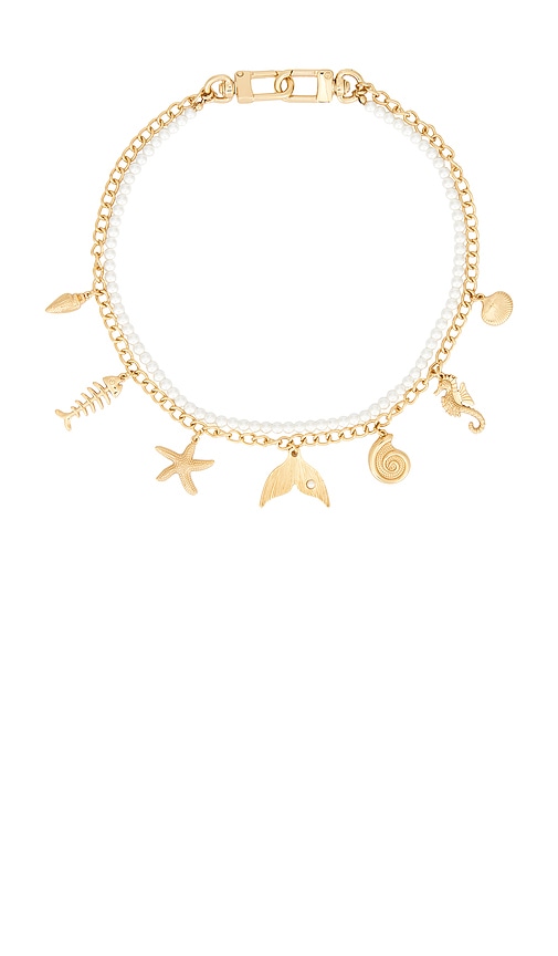 Nellie Necklace in Metallic Gold.