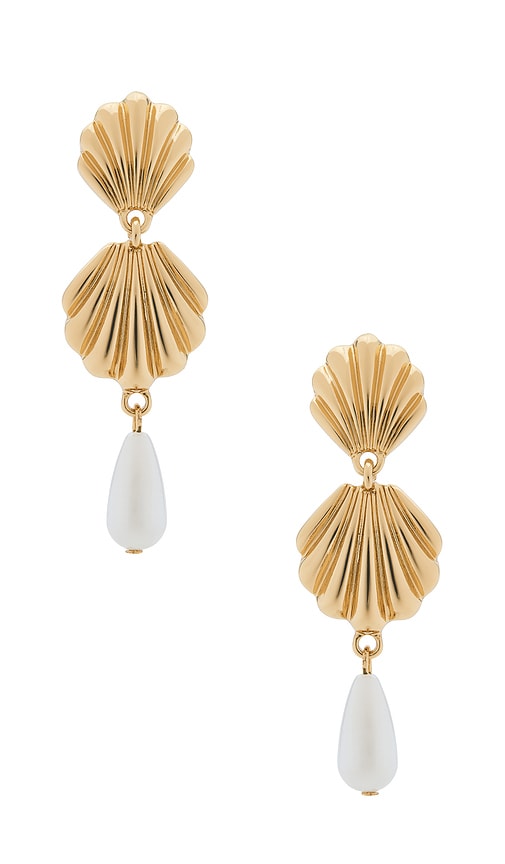 Dawn Earring in Metallic Gold.