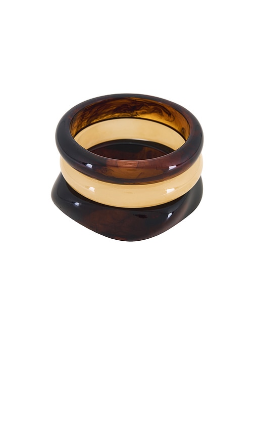 view 1 of 6 Lindsey Bangle Set in Brown