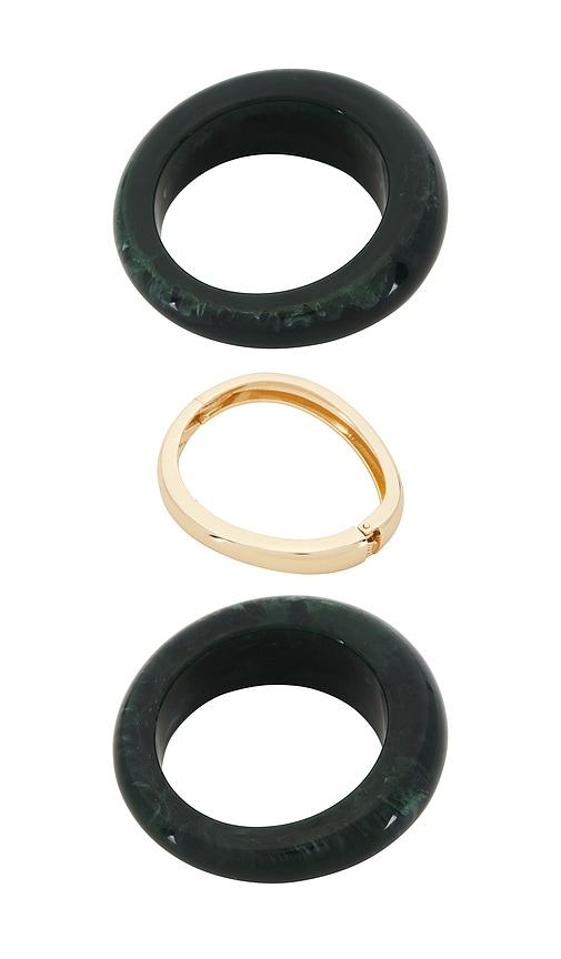 view 3 of 3 Amara Bracelet in Gold/emerald