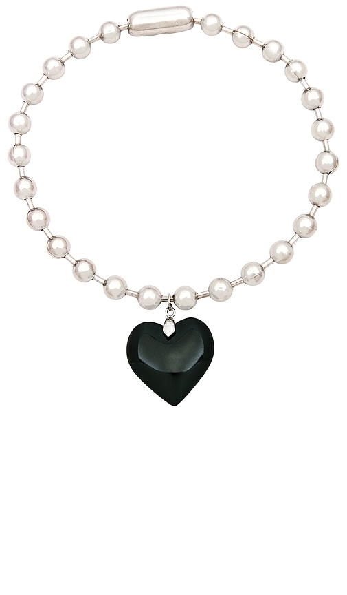 view 1 of 2 Parker Necklace in Silver & Black
