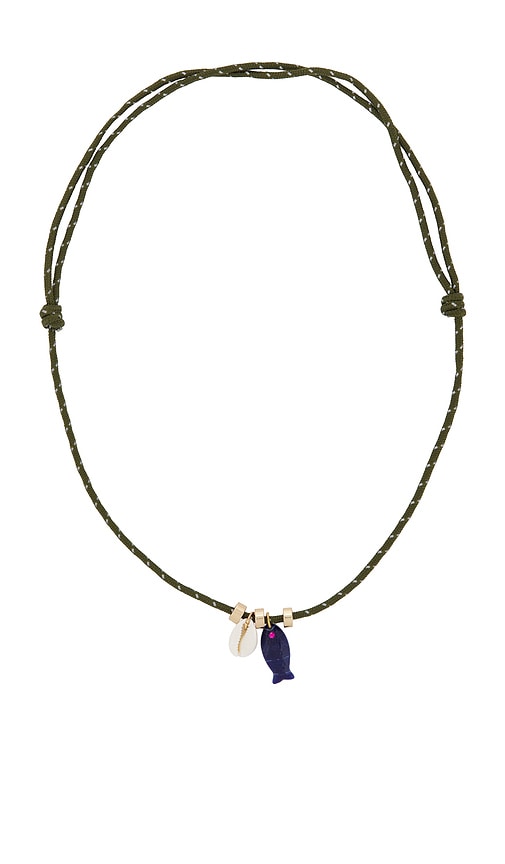 Lovers and Friends Quinley Necklace in Green.