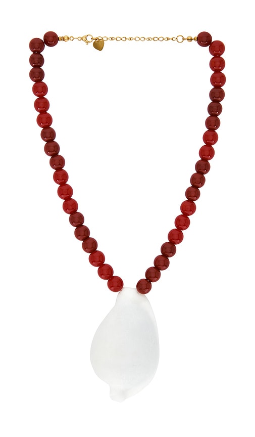 view 1 of 4 Sage Shell Necklace in Red Multi