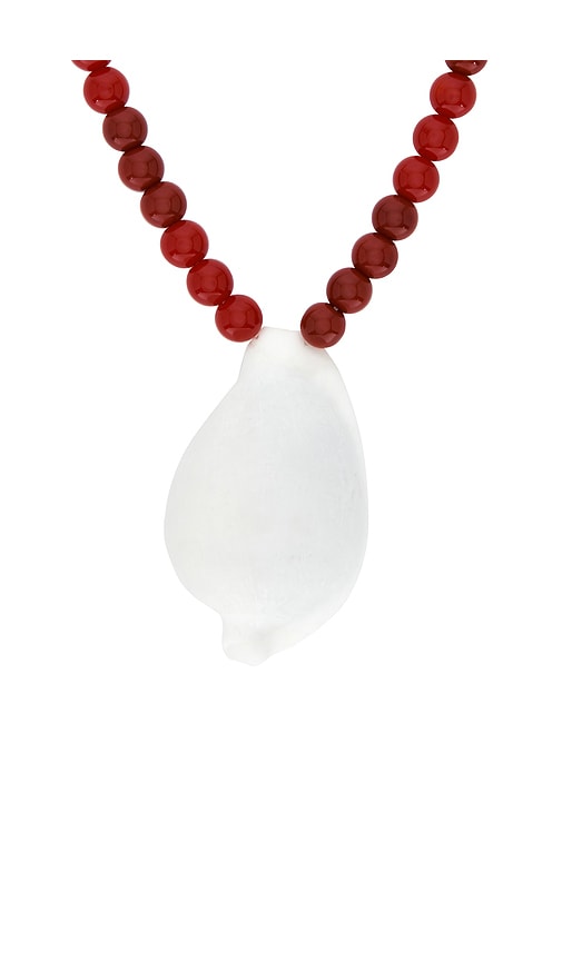 view 2 of 4 Sage Shell Necklace in Red Multi