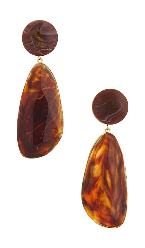 Lovers and Friends Golden Hour Earrings in Brown.
