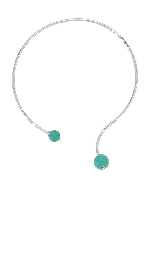 Lovers and Friends Moni Open Collar in Metallic Silver.