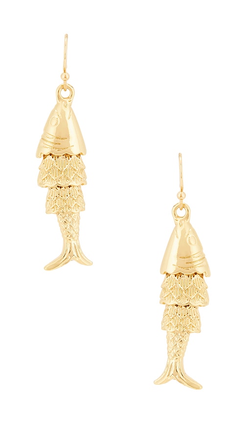 Lovers and Friends Keanu Earring in Metallic Gold.