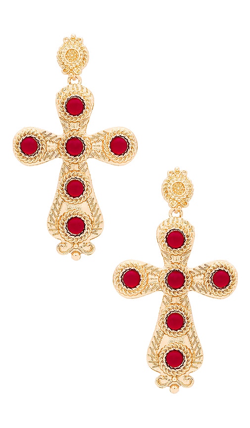 view 1 of 2 Raquel Earring in Red