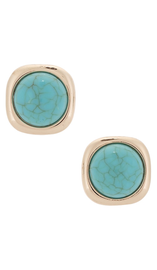 Lovers & Friends Sedona Stud Earrings In Gold & Turquoise
