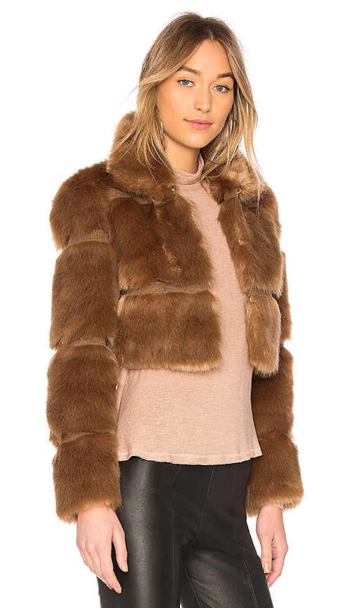 view 2 of 4 Parker Faux Fur Coat in Bourbon